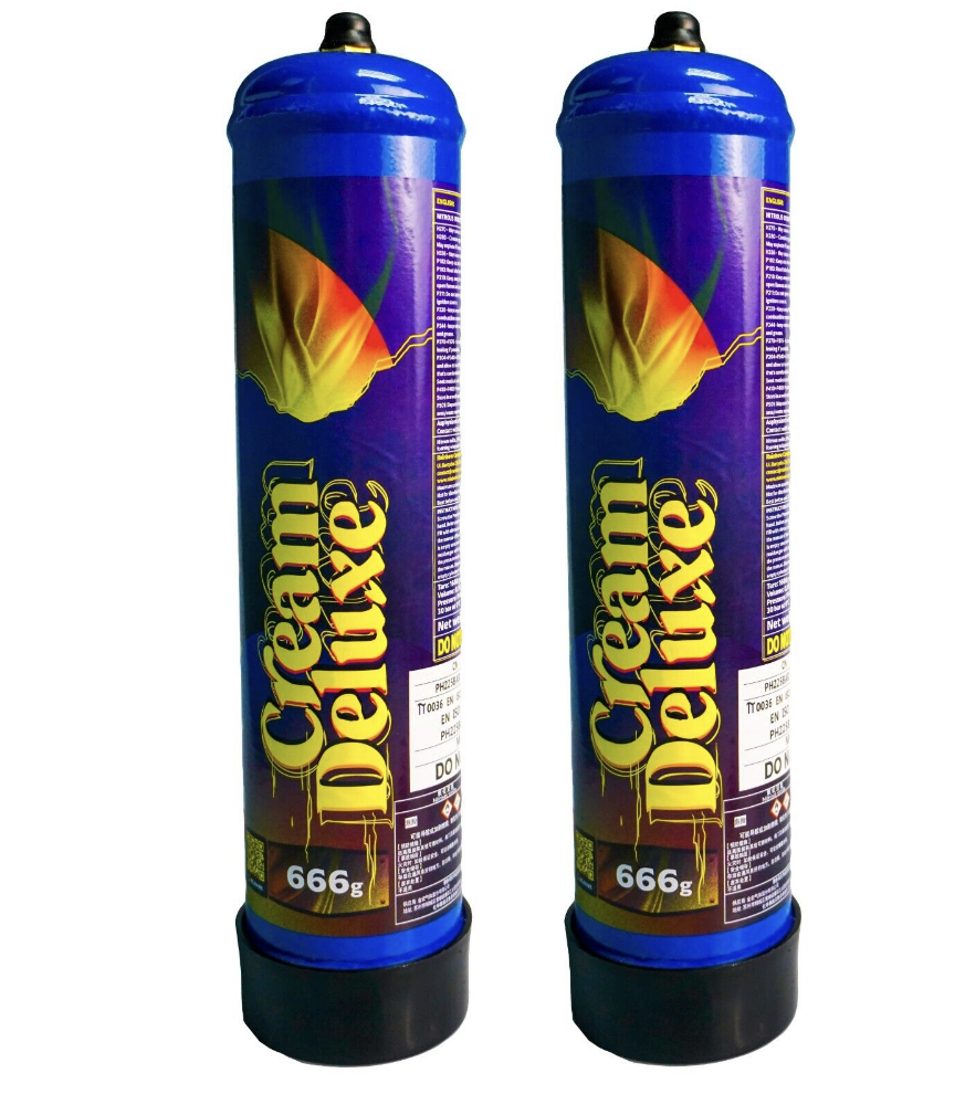 Cream Chargers Deluxe Gold 640g N2O x 2 (Lightweight Cylinders